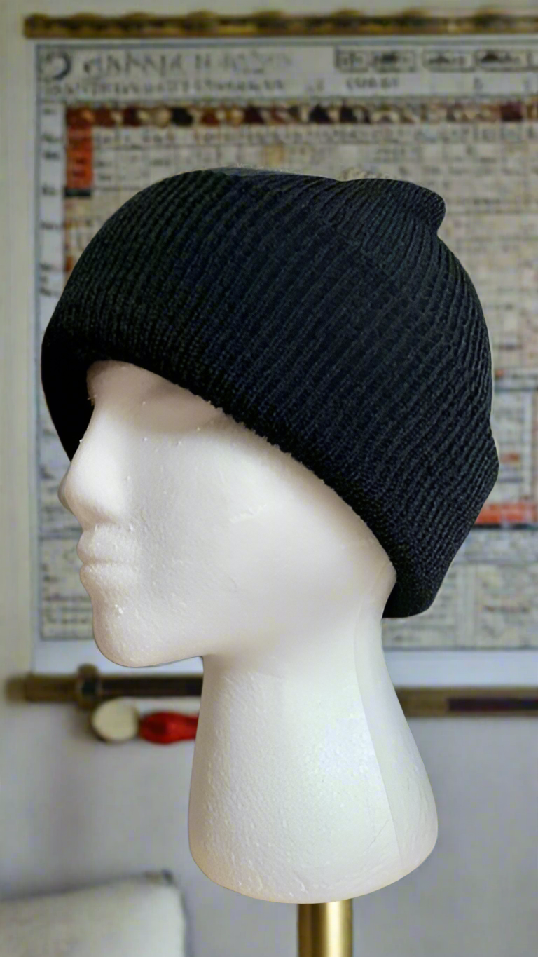 Black Wool Cap
