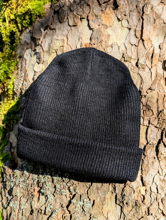 Black Merino Wool Cap